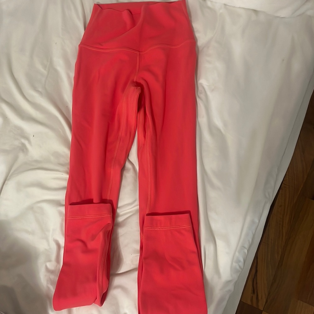 Size 4 raspberry cream leggings full length